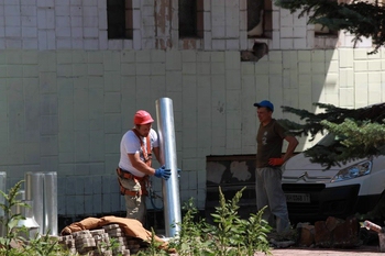 Ehemaliges Kino in Mariupol